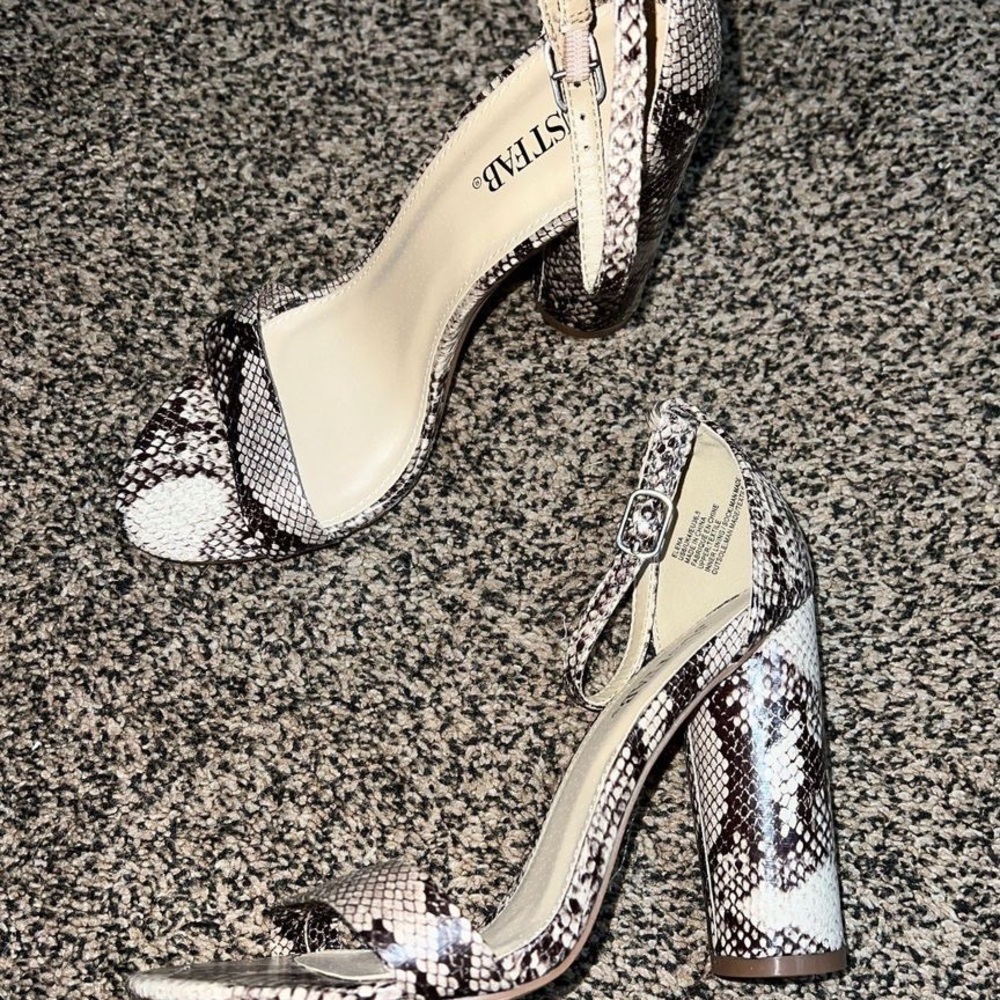 snake print heels